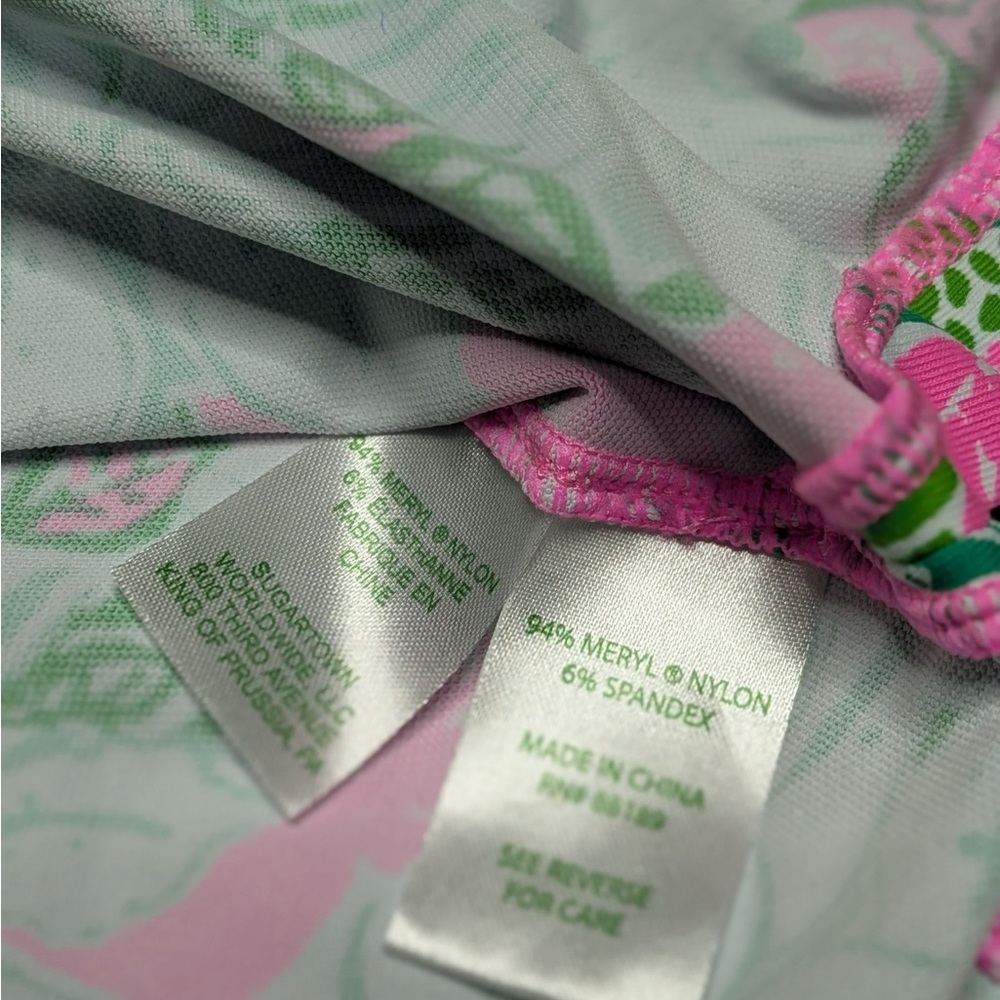 Lilly Pulitzer Karina Chillylilly Tunic Top UPF 50+ Pink Green Size S - Picture 5 of 5